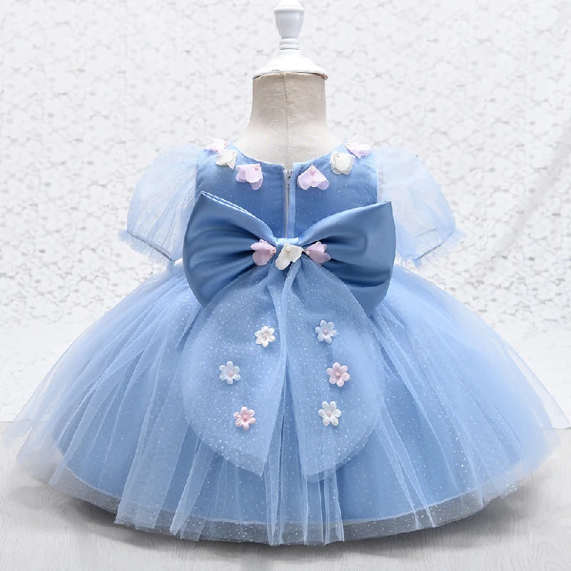 Price Smash Baby Girls Prom Dress Toddler Cute Mesh Bow Princess Pageant Dress