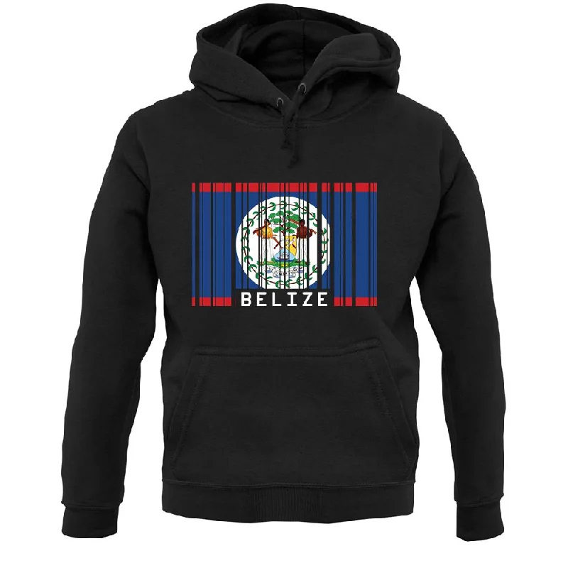 Steals and Deals Belize Barcode Style Flag Unisex Hoodie