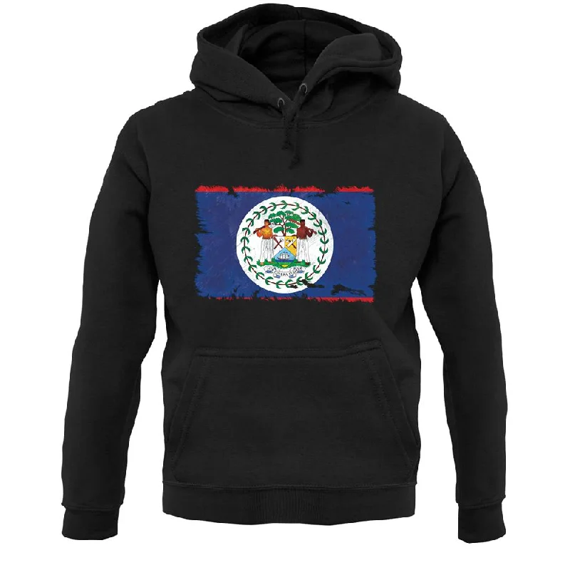 The Best Prices Belize Grunge Style Flag Unisex Hoodie