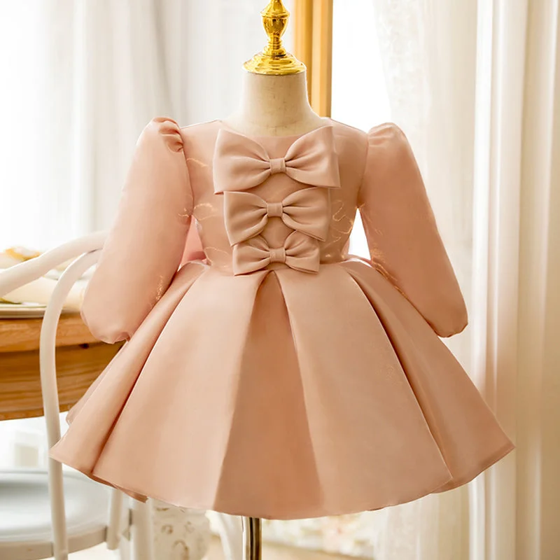 Don't Wait Baby Girl Dress Toddler Communion Cute Bow Princess Pageant Dresses