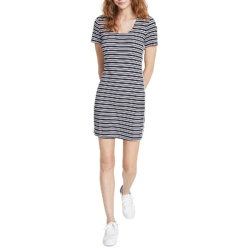 Tommy Jeans Womens Striped Mini T-Shirt Dress