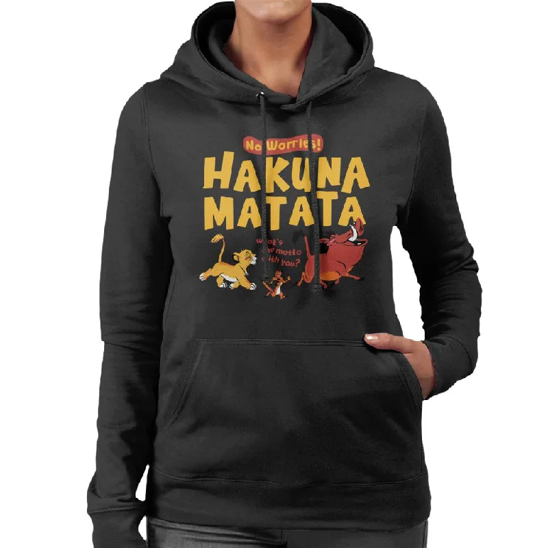 Act Now Disney The Lion King Hakuna Matata Women's Hooded Sweatshirt