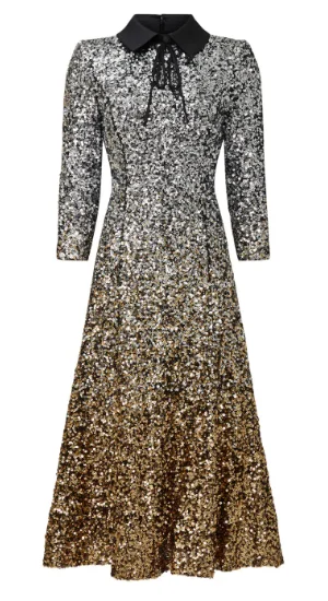 Act Now Sequin Shirtdress