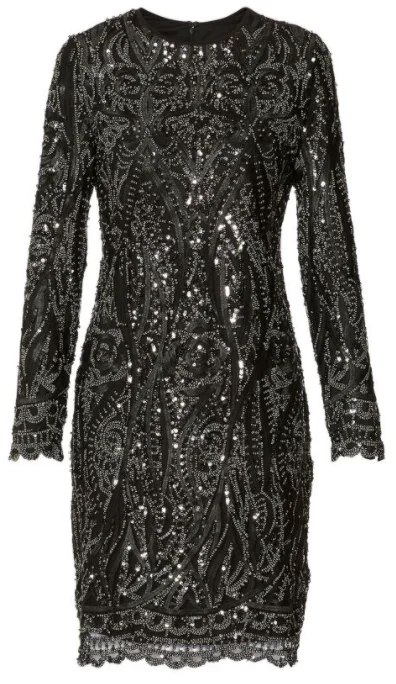 Overstock Marzena Sequin Swirl Dress