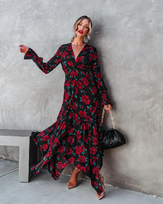 Fall In Love So Easily Floral Maxi Dress