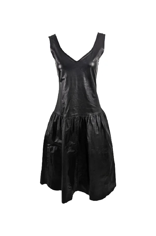Unbeatable Prices Harrods Vintage Real Leather Lace Back Dress, 1980s
