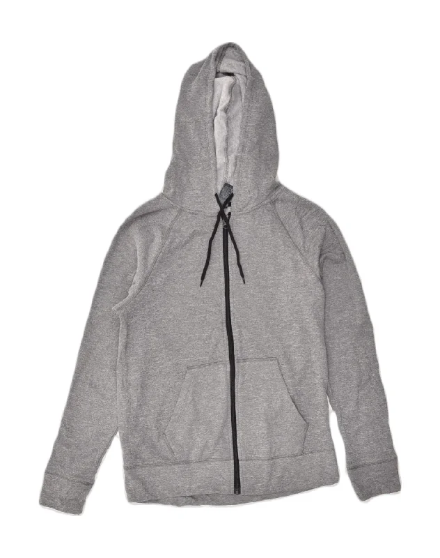 Early Access CHAMPION Womens Zip Hoodie Sweater UK 14 Medium Grey Polyester