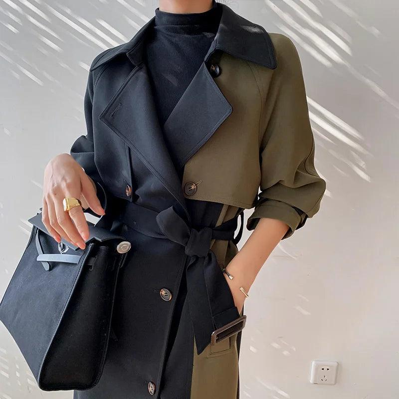 Markdowns Women's Casual Winter Trench Overcoat