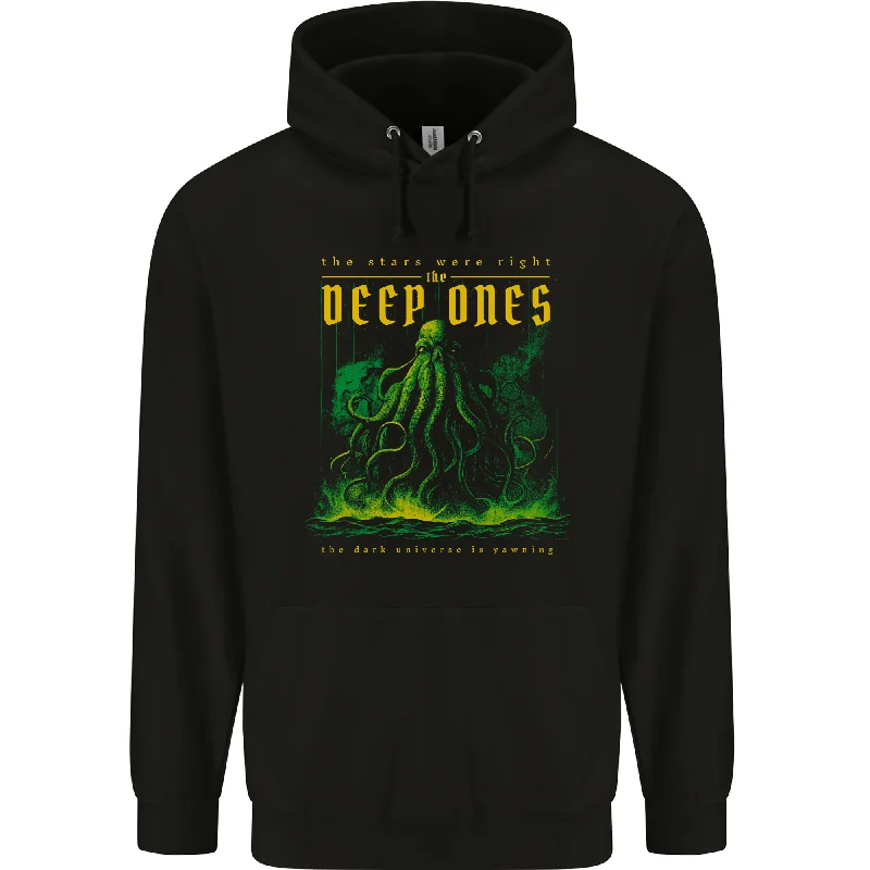 Act Fast Deep Ones Cthulhu Kraken Octopus Mens 80% Cotton Hoodie
