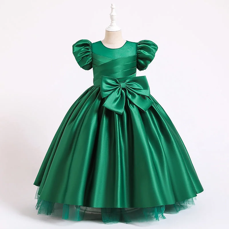 Extra Savings First Communion Dress Girl Elegant Big Bow Puffy Princess Formal Party Dresses Extra Savings First Communion Dress Girl Elegant Big Bow Puffy Princess Formal Party Dresses