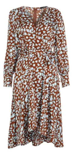 Flash Deals Animal Satin Midi Dress