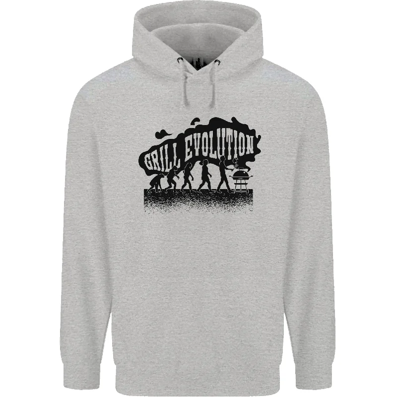 Early Bird Discount Grill Evolution Funny BBQ Braai Mens 80% Cotton Hoodie