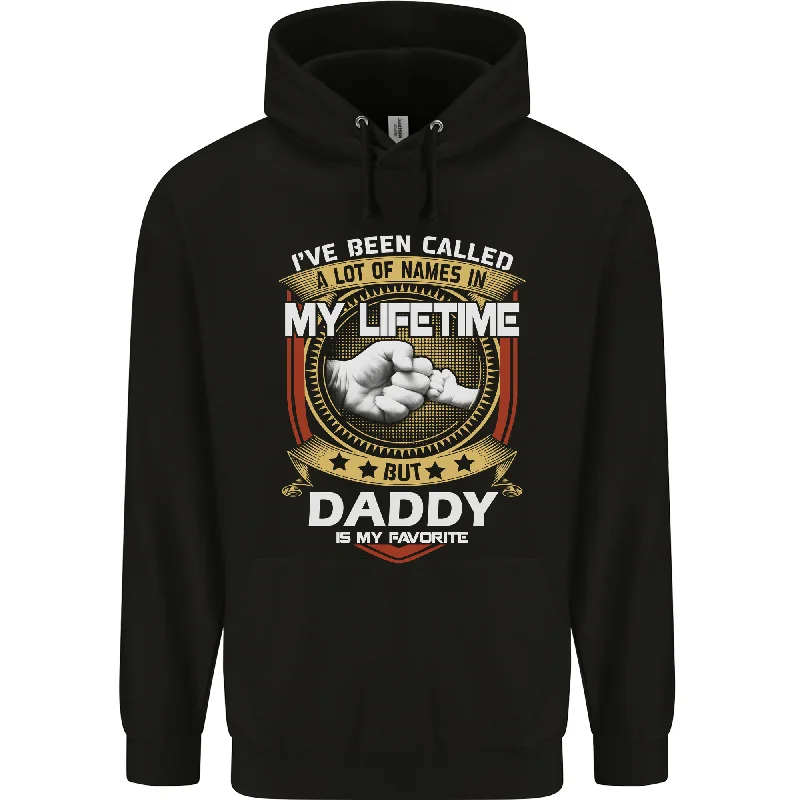 Buy Now Daddy Is My Favourite Funny Fathers Day Mens 80% Cotton Hoodie