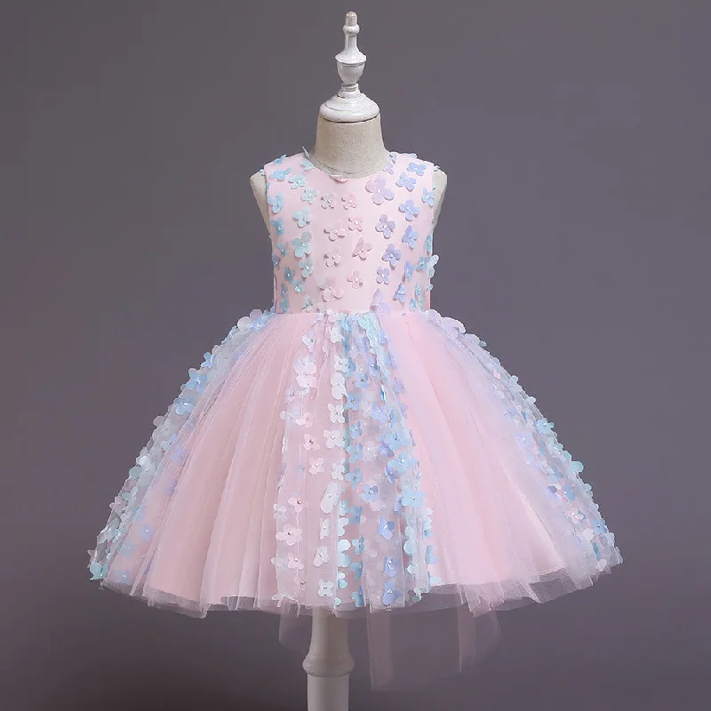 Great Deals Baby Girl Easter Dress Princess Dress Sweet Sleeveless Applique Puffy Girl Dress Party Dress Easter Dress For Girl