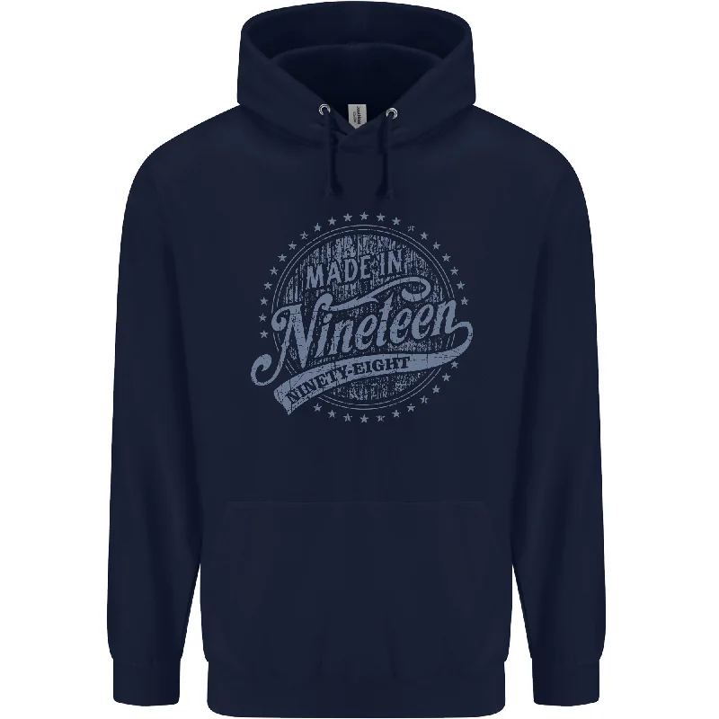 Bargain Prices Distressed 26th Birthday Made In 1998 Mens 80% Cotton Hoodie Navy Blue