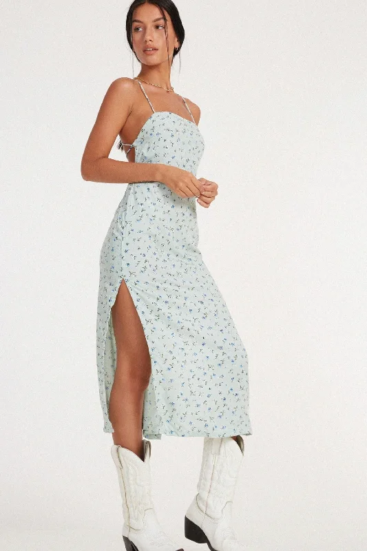 Epic Deals MOTEL ROCKS NOSITA MIDI DRESS IN PRETTY PETAL GREEN