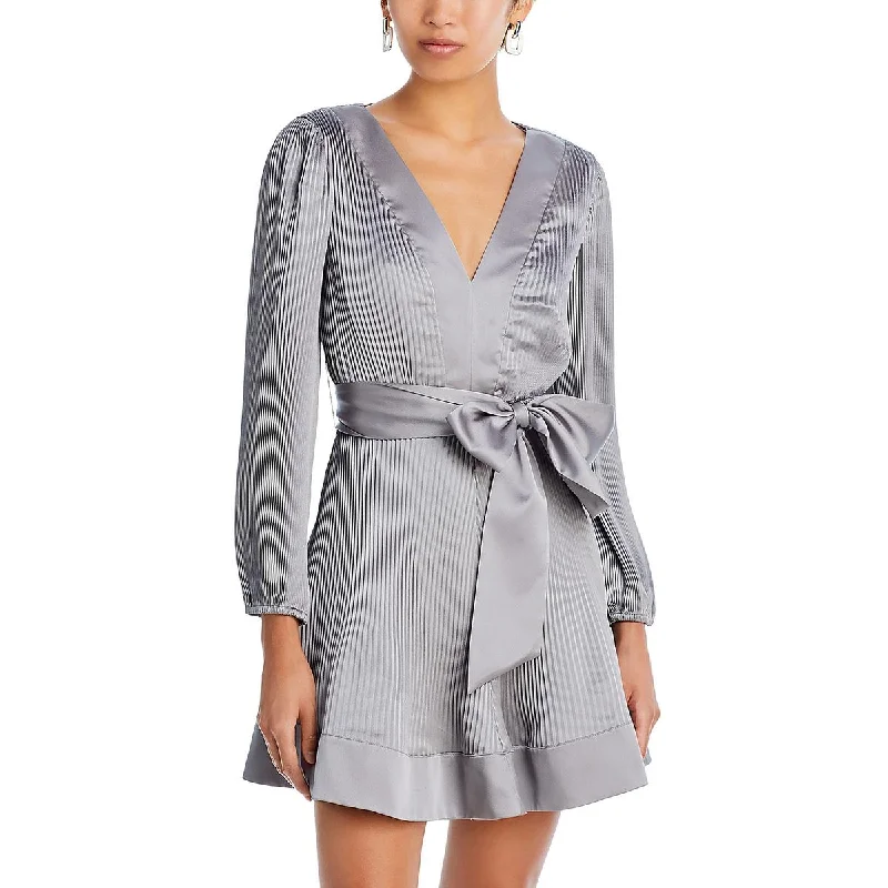 Milly Womens Liv Satin Mini Cocktail And Party Dress