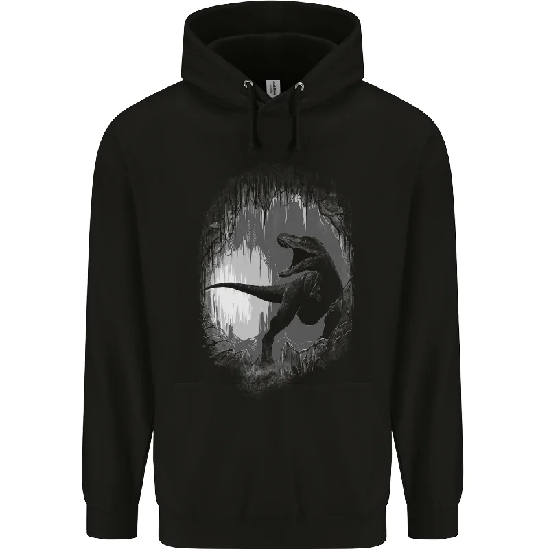 Savings Alert Dinosaur Cave T-Rex Mens 80% Cotton Hoodie