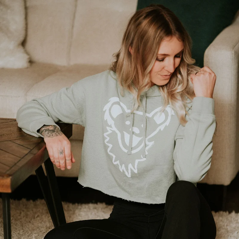 Best Deals Grateful Dead Dancing Bear Face Women's Cropped Hoodie