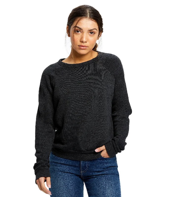Act Now Women's Raglan Pullover Long Sleeve Crew Neck