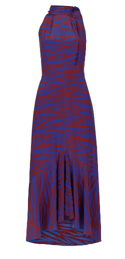 Steals and Deals Peria Tiger Print Silk Dress