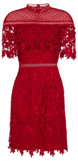 Price Blitz Red Lace Raye Dress