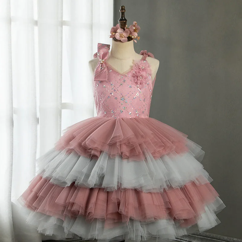 Act Now Baby Girl Dress Little Girl Summer Sleeveless Floral Cake Fluffy Princess Dress Act Now Baby Girl Dress Little Girl Summer Sleeveless Floral Cake Fluffy Princess Dress