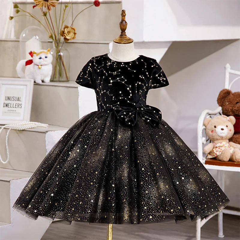 Savings Spectacular Baby Girl Communion Dress Toddler Princess Black Stars Sequins Puffy Dress Savings Spectacular Baby Girl Communion Dress Toddler Princess Black Stars Sequins Puffy Dress