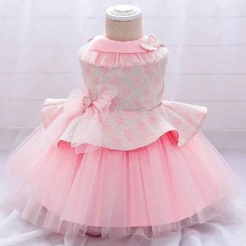 Super Sale Baby Girl Summer Formal Princess Dress Girl Puffy Pageant Birthday Party Dress