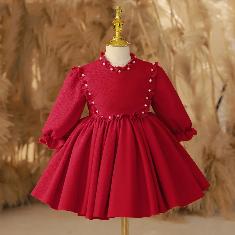 Weekend Special Girl Christmas Dress Flower Girl Dress Toddler Prom Communion Red Beadwork Birthdate Princess Dress Weekend Special Girl Christmas Dress Flower Girl Dress Toddler Prom Communion Red Beadwork Birthdate Princess Dress