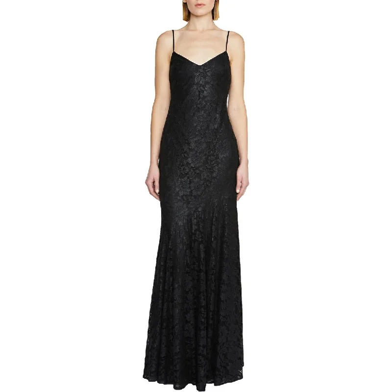 ML Monique Lhuillier Womens Lace Full Length Evening Dress