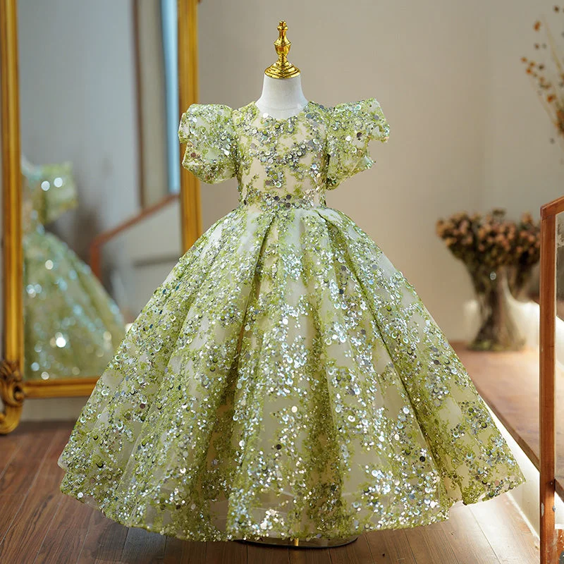 Early Bird Discount Toddler Ball Gowns Flower Girl Communion Summer Green Sequin Mesh Pageant Princess Dress Early Bird Discount Toddler Ball Gowns Flower Girl Communion Summer Green Sequin Mesh Pageant Princess Dress