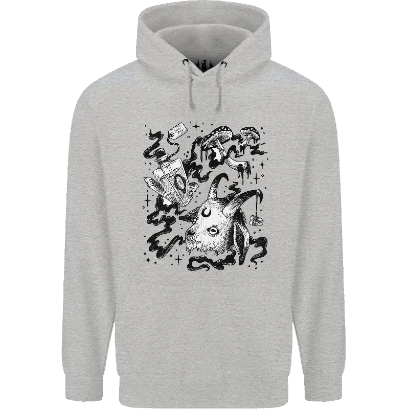 Last Chance Dark Magic Black Voodoo Magic Mushrooms Mens 80% Cotton Hoodie