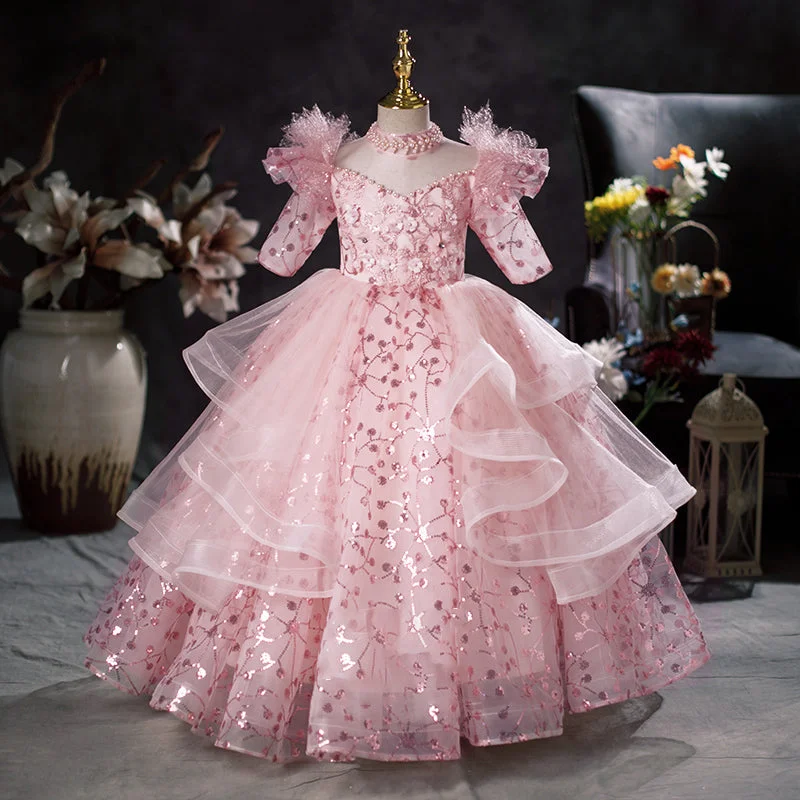 Unmissable Offer Flower Girl Dress Children Easter Communion Dress Summer Pink Sequins Princess Dress Unmissable Offer Flower Girl Dress Children Easter Communion Dress Summer Pink Sequins Princess Dress