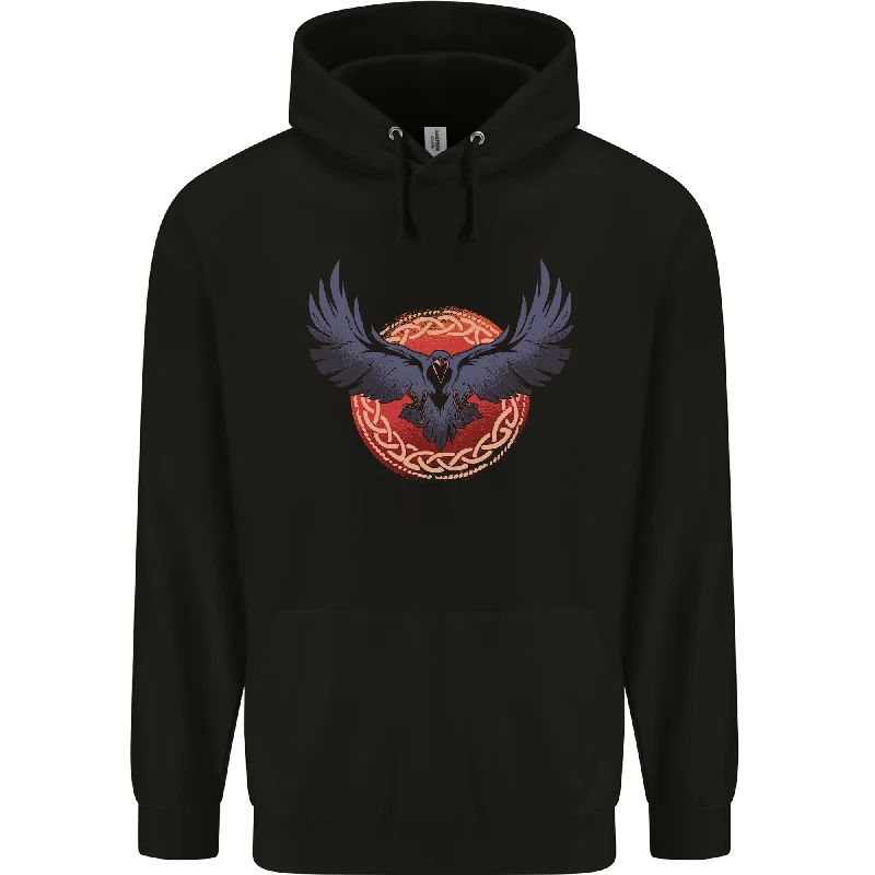 Mega Sale Dark Raven Norse Vikings Mens 80% Cotton Hoodie