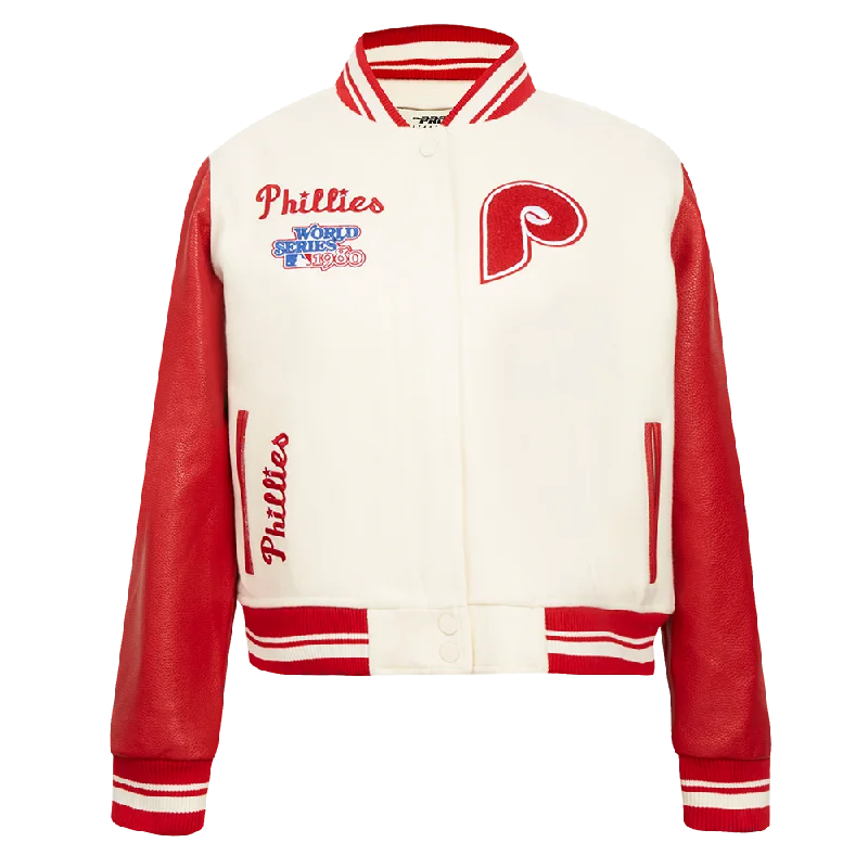 Weekend Flash Sale CHAMARRA UNIVERSITARIA MLB PHILADELPHIA PHILLIES RETRO CLASSICS PARA MUJER