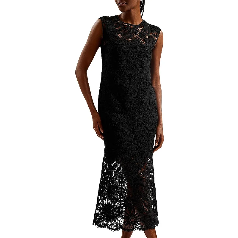 Ted Baker Womens Crochet Midi Midi Dress