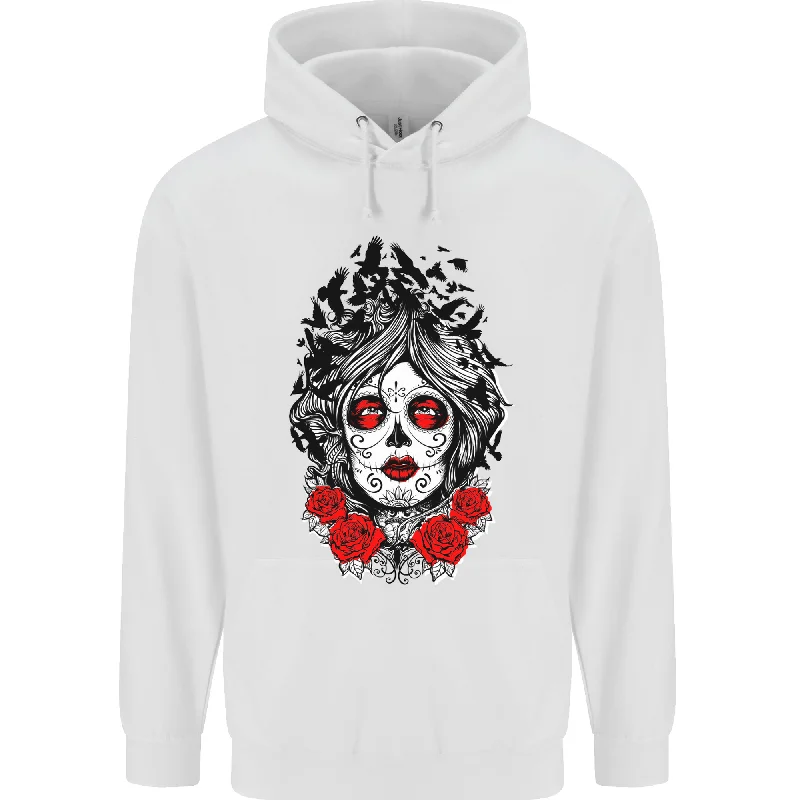 Price Fest Day of the Dead Sugar Skull DOTD Mexico Mens 80% Cotton Hoodie