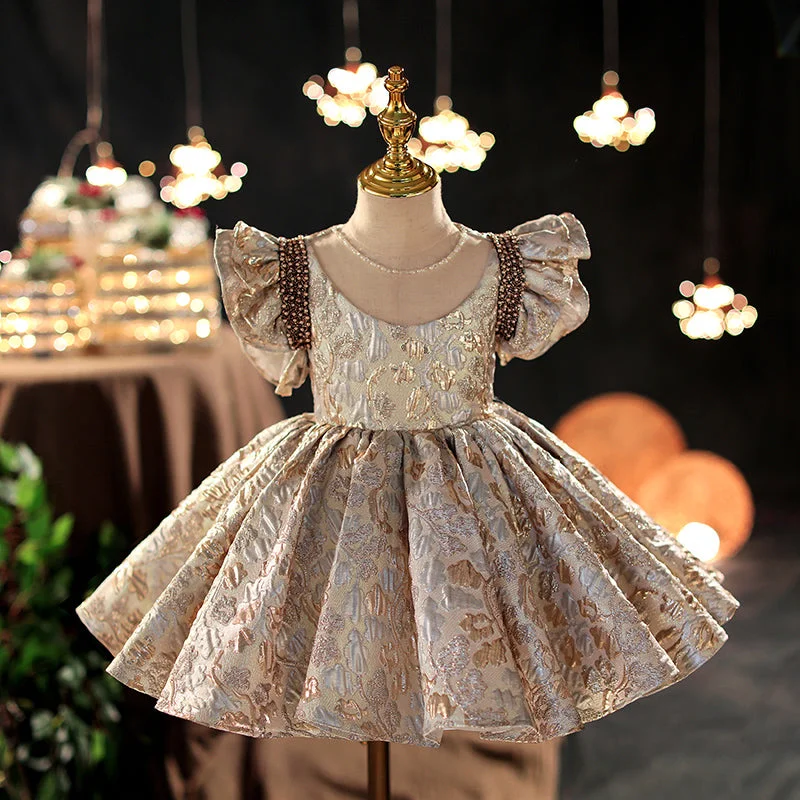 Online Exclusive Girls Pageant Dresses Baby Girl Vintage Sequined Bow Puffy Cake Princess Dress Online Exclusive Girls Pageant Dresses Baby Girl Vintage Sequined Bow Puffy Cake Princess Dress