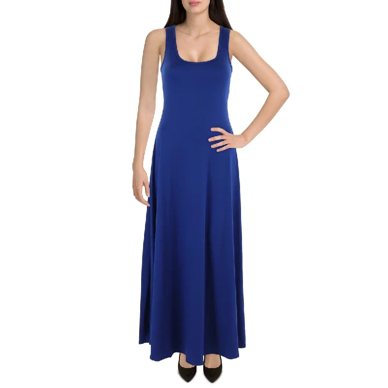 24seven Comfort Apparel Womens Scoop Neck Sleeveless Maxi Dress