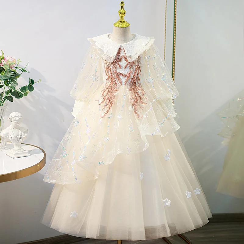 Steals and Deals Children First Communion Dress Flower Girl Elegant Puffy Baptism Princess Pageant Dress Steals and Deals Children First Communion Dress Flower Girl Elegant Puffy Baptism Princess Pageant Dress