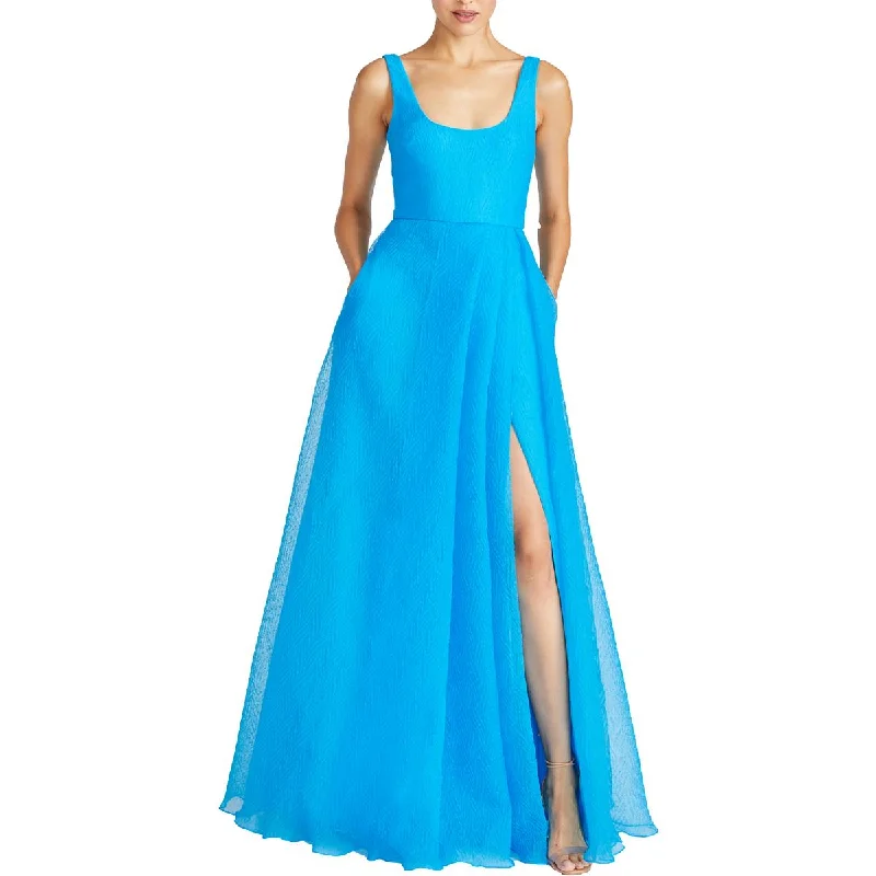 ML Monique Lhuillier Womens Split Hem Full Length Evening Dress