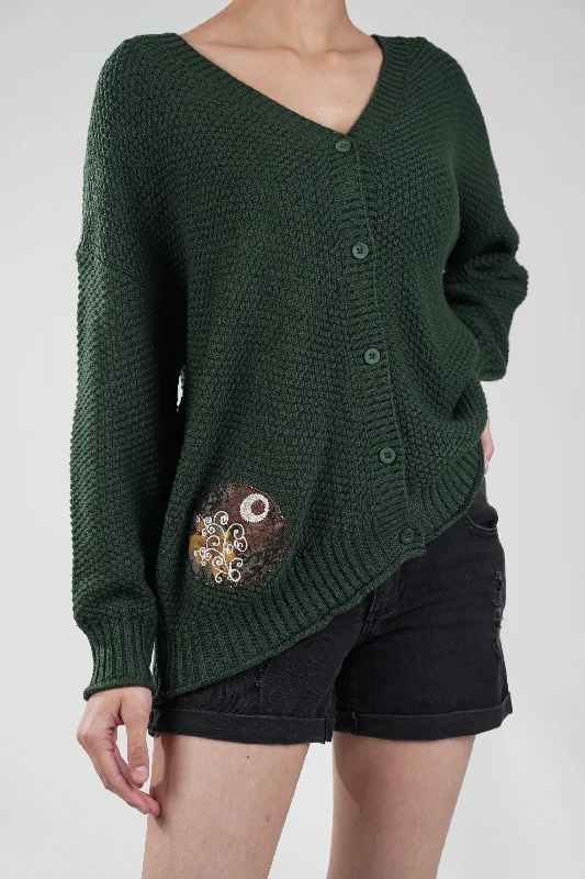 Act Fast Darkwood Buttoned Cardigan