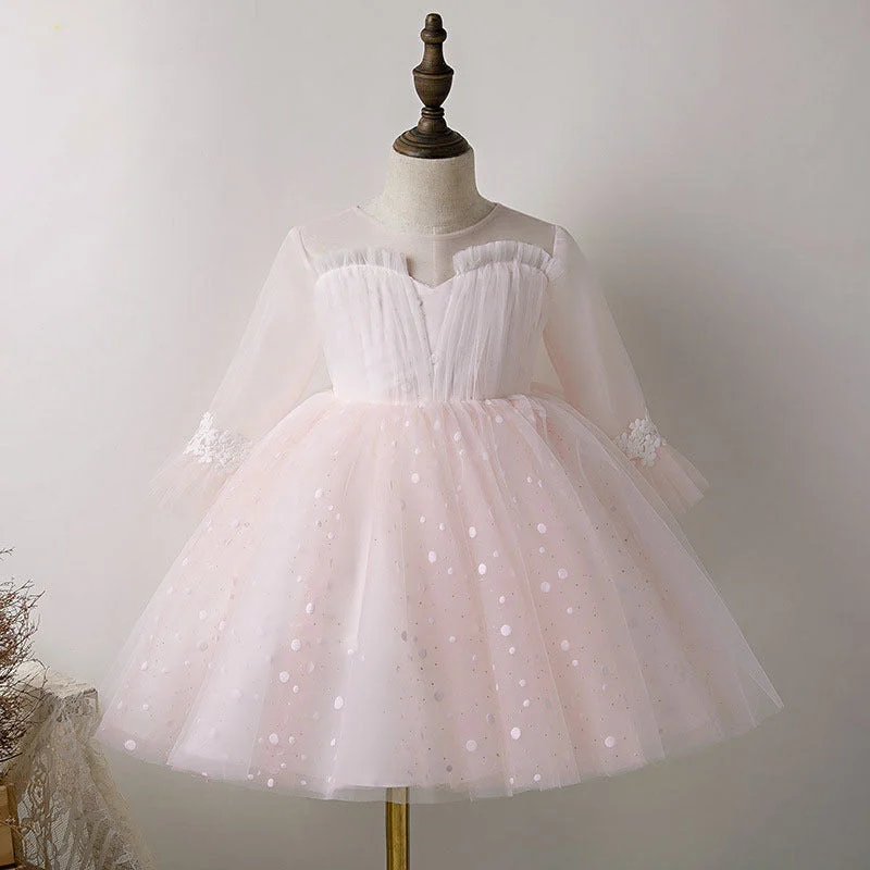 Daily Deals Baby Girl Formal Princess Dresses Toddler Pink Pageant Birthday Party Ball Gowns