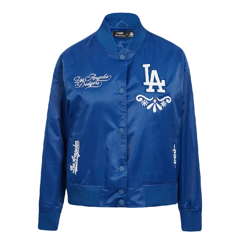 CHAMARRA DE SATÉN MLB LOS ANGELES DODGERS SUGAR SKULL PARA MUJER