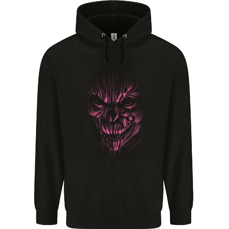 Don't Wait Demon Skull Devil Satan Grim Reaper Gothic Mens 80% Cotton Hoodie
