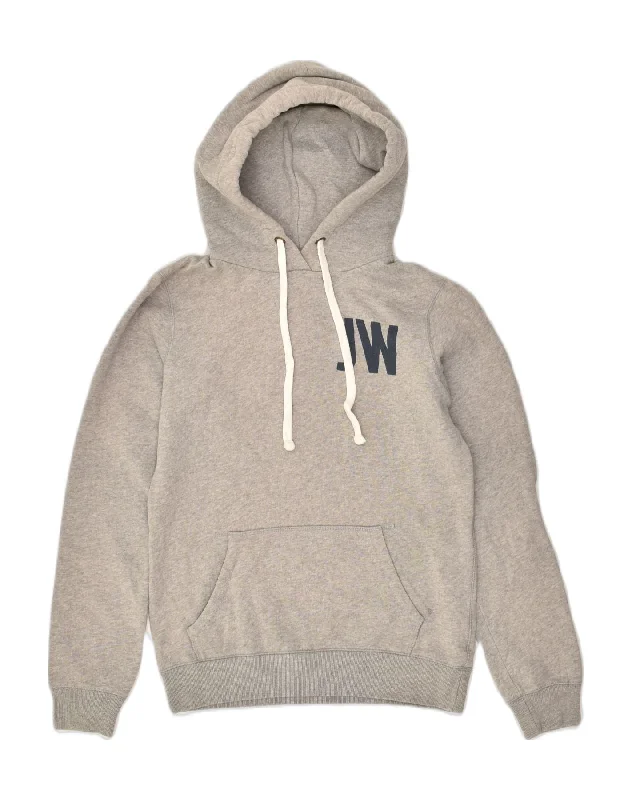 The Best Prices JACK WILLS Womens Graphic Hoodie Jumper UK 8 Small  Grey Cotton