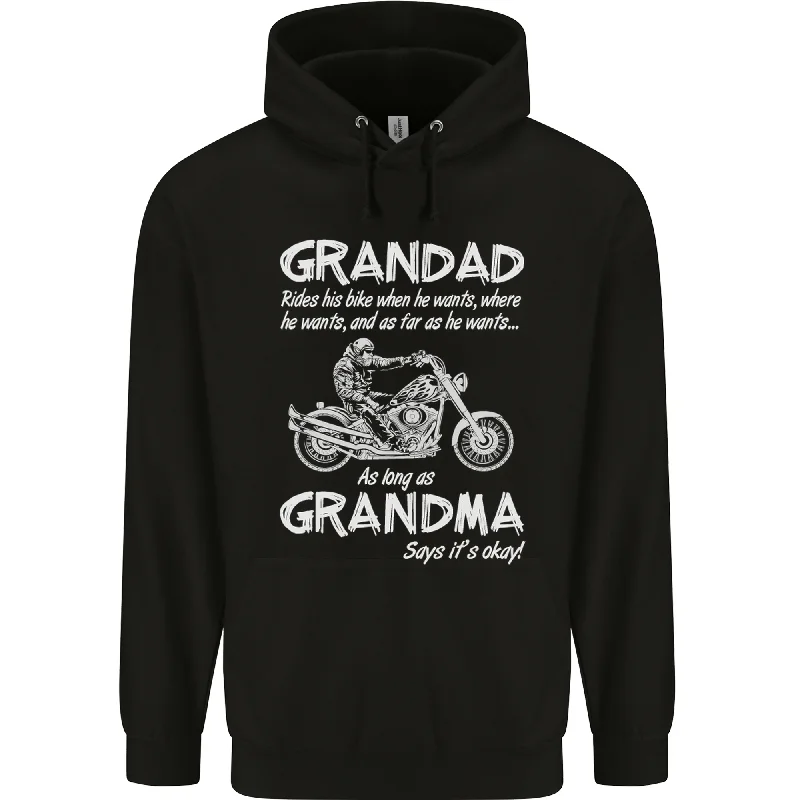 Special Price Grandad Grandma Biker Motorcycle Motorbike Mens 80% Cotton Hoodie