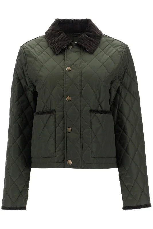 Short Nylon Jacket For Women  - Green