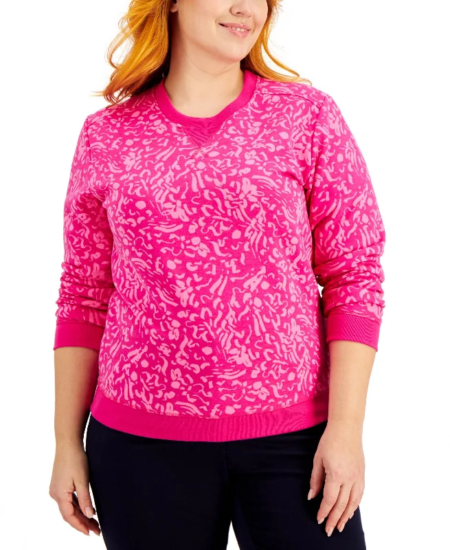 Overstock Karen Scott Plus Size Wild Marks Fleece Sweatshirt